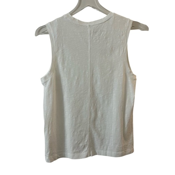J Crew Shirt Womens White Girlfriend pocket tank top medium CJ049 NWT - Picture 11 of 14